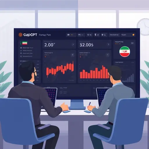 animated illustration of an Iranian user interface testing translations side-by-