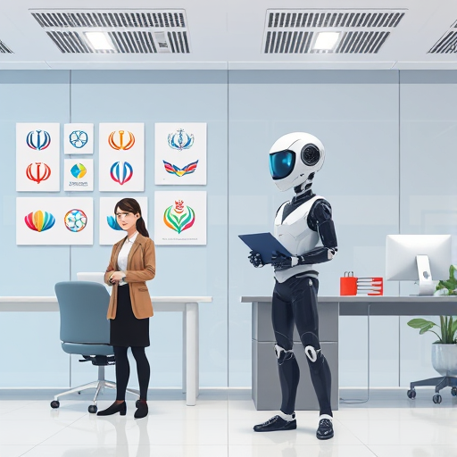 animated progression from hand-drawn logo sketches to AI-powered logo design, tech-
