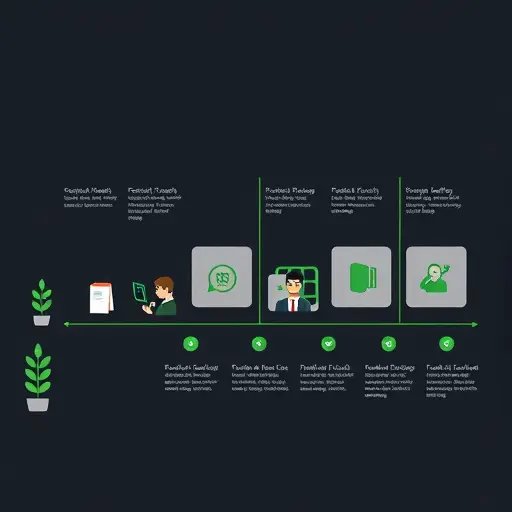 abstract timeline illustration with focus and break blocks, animated icons for productivity, minimal dark theme with green highlights, no text