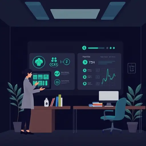 animated prompt template card for AI logo design, minimal geometric icons, color swatches (green and charcoal)