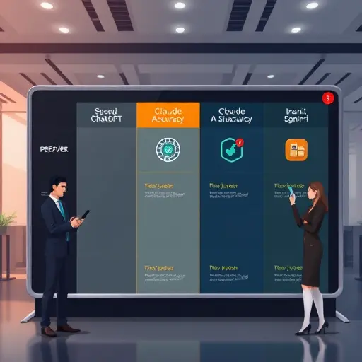 animated comparison board of AI image-to-text models (ChatGPT, Claude, Gemini)