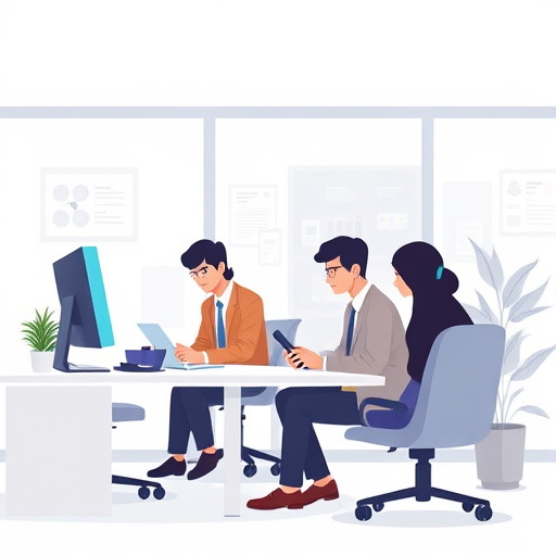 digital illustration of Iranian students using an AI-