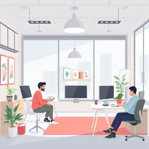 cartoon illustration of AI generating images for blog, social media and design projects;