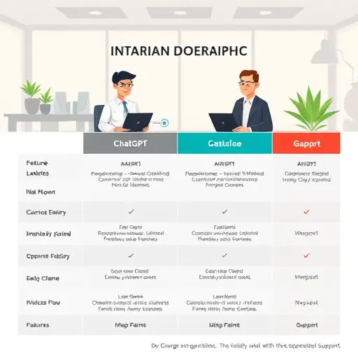 infographic style comparison table, API logos (ChatGPT, Gemini, Claude, GapGPT)