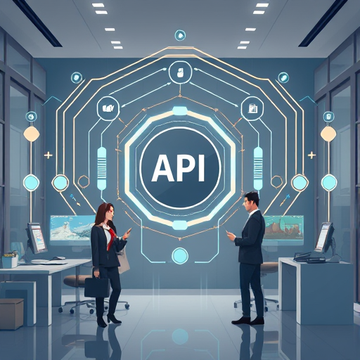 abstract API integration illustration, highlighting multiple AI models (GPT-4, Claude, Gemini)