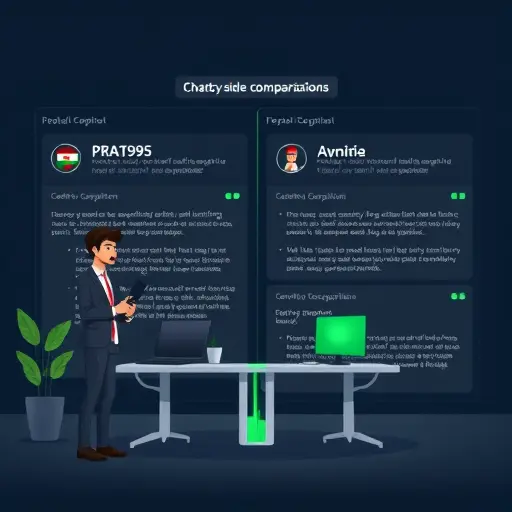side-by-side comparison dashboard of AI models (ChatGPT, Claude, Gemini)