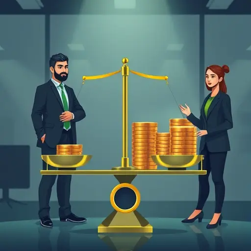 abstract cost efficiency scale for AI models, coins and tokens balancing on a scale;