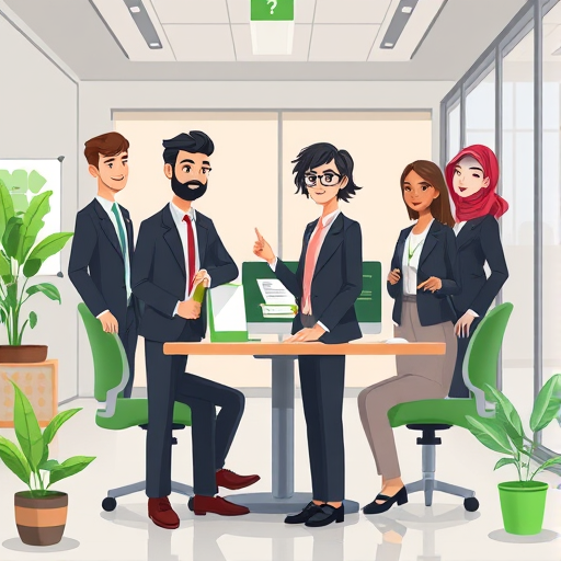 illustration showing AI-