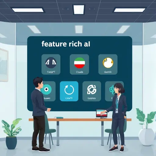 feature-rich AI selection panel, user choosing between ChatGPT, Claude, Gemini icons, cartoon digital interface, Iranian tech theme, text-free