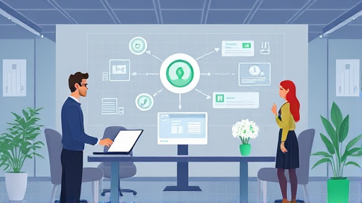 modern illustrated animation showing Google Gemini AI analyzing different data types—text, images, and video—abstract style, digital tech environment, green accent, no text