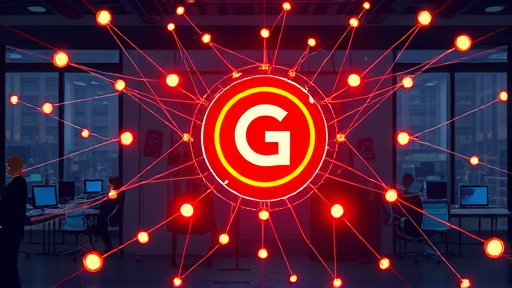 advanced AI technology concept, Gemini 2.0 Flash symbol glowing among connected neural networks, animated illustration, Iranian motif color palette, text-free