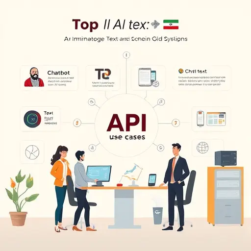animated infographic showing top AI API use cases (chatbot, image analysis, text summarization, sentiment analysis)