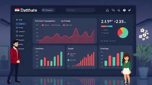 cartoon-style dashboard showing real-