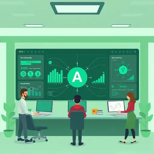 animated dashboard with different widgets showing AI-powered features: