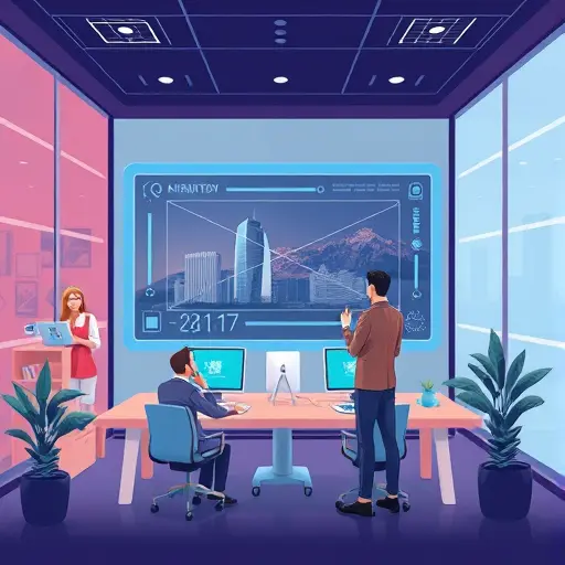 animated illustration of a futuristic AI-