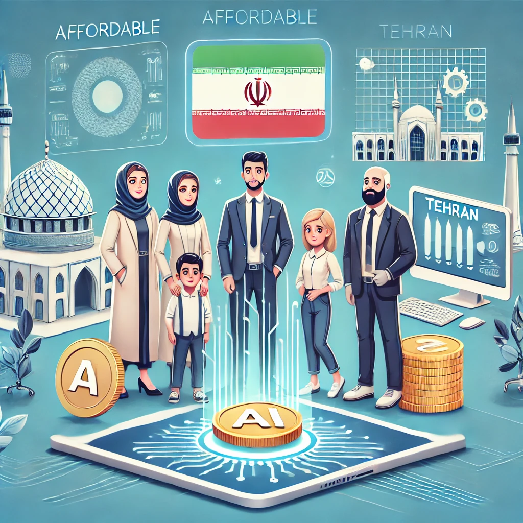 animated illustration of affordable AI-