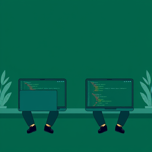side-by-side illustration of API integration in Python and Node.