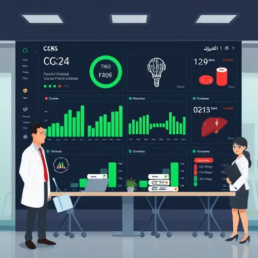 clean illustration of a medical lab report breakdown (CBC, glucose, lipids, liver enzymes)