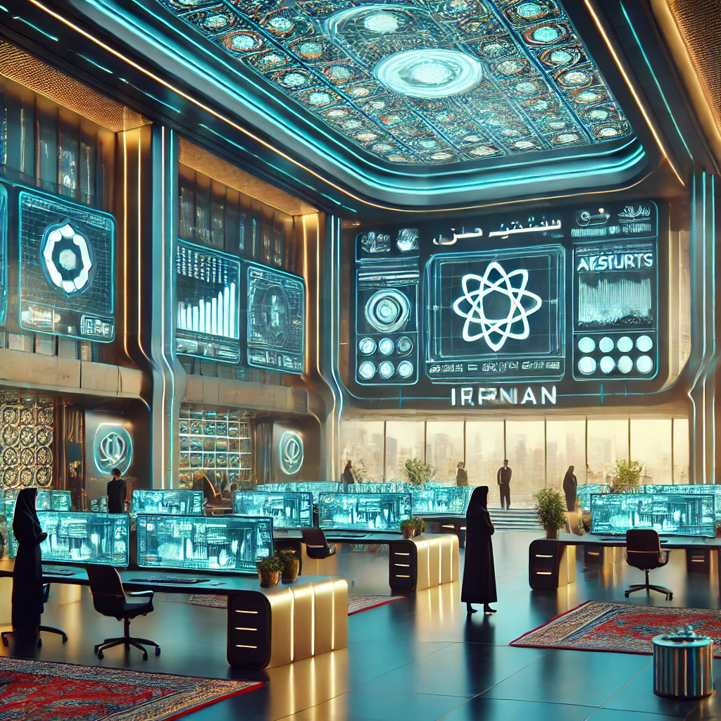 futuristic cartoon lab with AI-