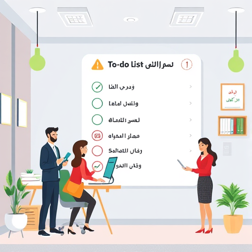 cartoon style scene showing an animated to-