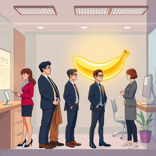 cartoon-style illustration of evolving image generation: from basic edits to advanced AI with nano banana symbol, glowing futuristic design, clean, text-free