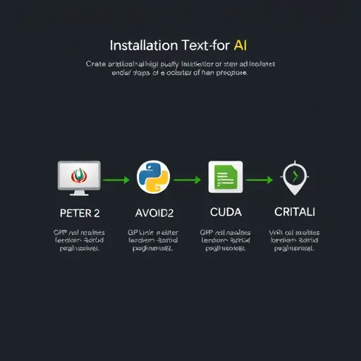 step-by-step installation flow illustration for AI: