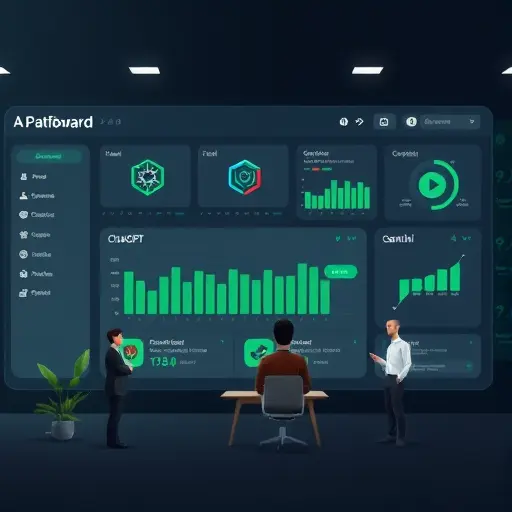 abstract dashboard concept representing an Iranian AI platform with model icons (symbolic logos)