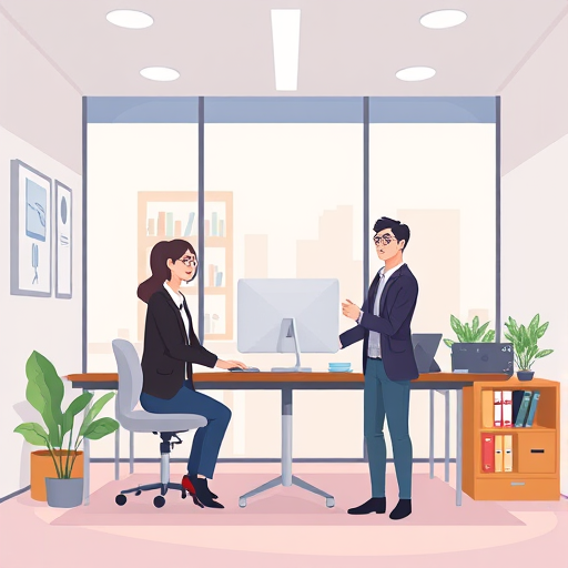 flat animated scene, AI-