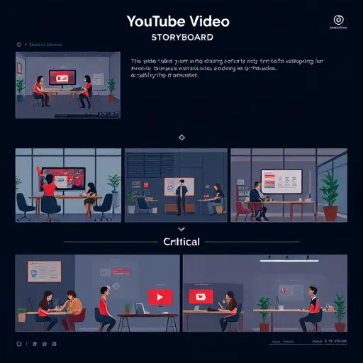 animated storyboard of a YouTube video production workflow, scenes labeled as hook, intro, steps, CTA;