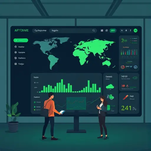 animated illustration of an AI travel planner dashboard, map pins, budget slider, season filter icons; dark-themed UI with green accents matching #94d3a2;