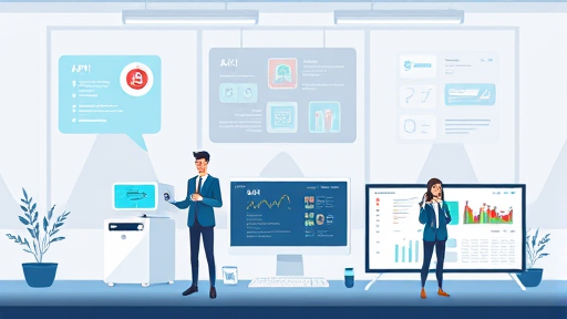 animated illustration of various AI API use cases in software: chatbot, image generator, voice-to-