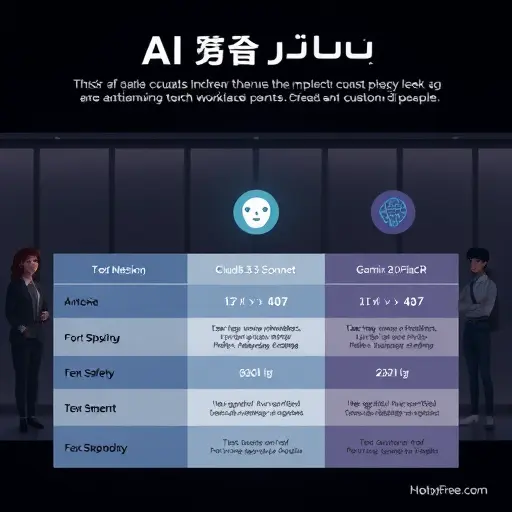 animated comparison chart of three AI models (ChatGPT GPT-4o, Claude 3.5 Sonnet, Gemini 2.0 Flash)