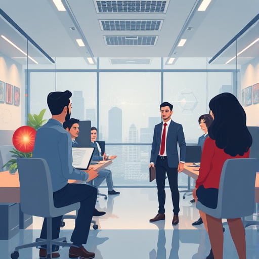 animated illustration of futuristic AI-