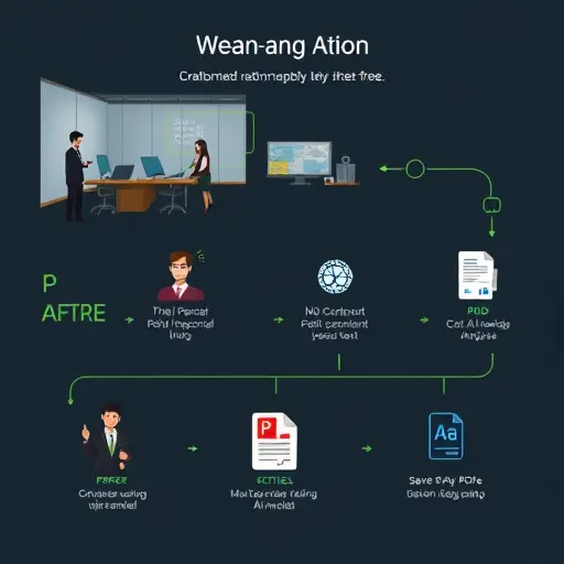 illustrated step-by-step flow: redact personal info, add context (age/fasting), choose AI model, AI analysis, save PDF; minimal icons, dark theme with green accents, clean and text-free
