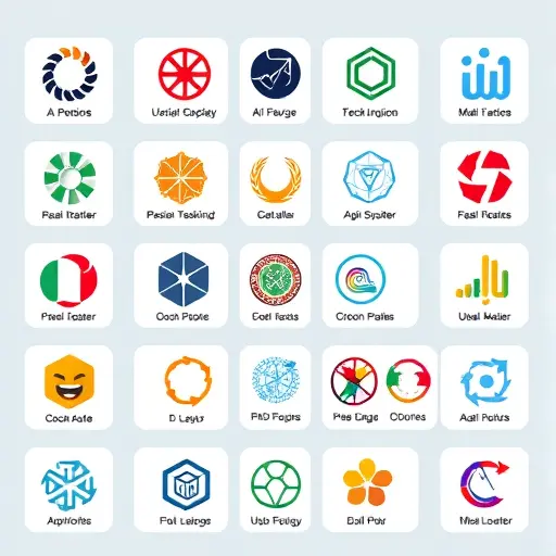 cartoon-style showcase grid of various AI-