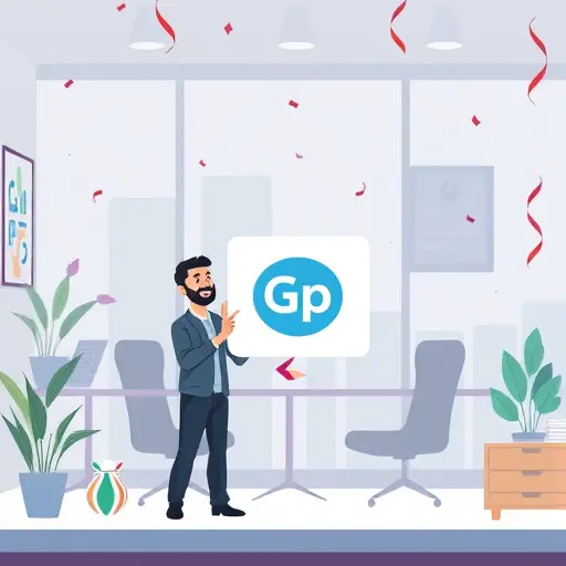 clean animated illustration of a happy user downloading an AI-
