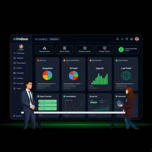 illustration of a unified AI dashboard showing model selection tabs for GPT-4