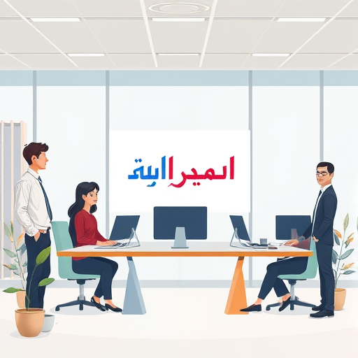 cartoon style illustration of an AI-