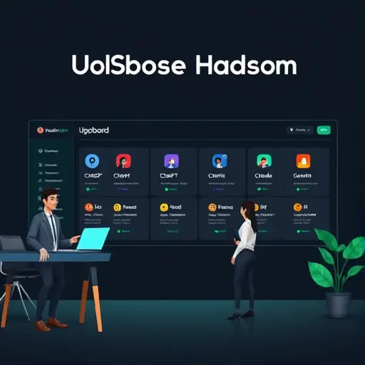 animated dashboard upgrade path illustration for an Iranian AI platform, showing model tiles (generic icons for ChatGPT, Claude, Gemini)