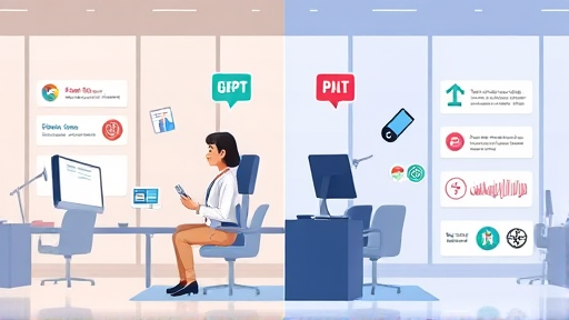 animated infographic highlighting unique features of ChatGPT and Deepseek, each side with icons and brief phenomenon, elegant color separation, no text