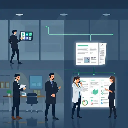 step-by-step animated flow: capture lab report, upload to platform, OCR highlight, choose AI model, structured summary report; sleek dark UI, green glow accents, text-free