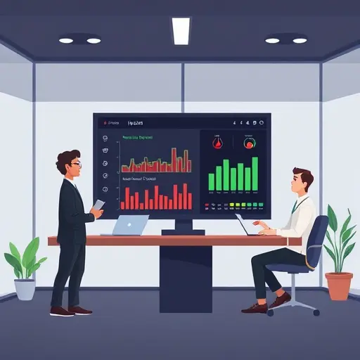 animated illustration of an AI dashboard analyzing medical lab test results, charts for CBC and lipid profile, blood drop icons, dark theme (#171717) with green accent (#94d3a2)