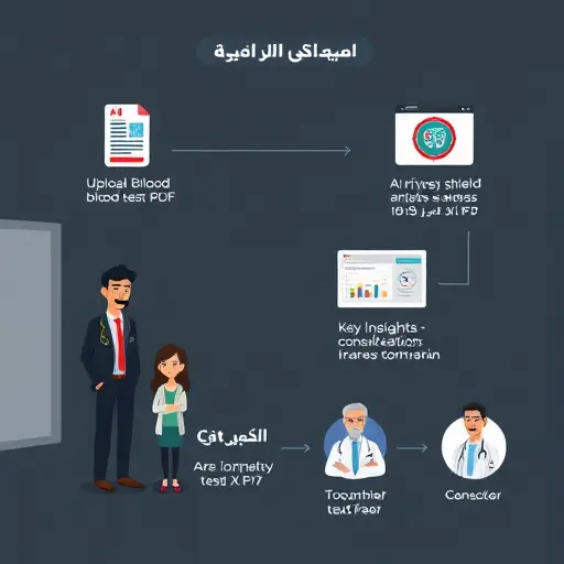 cartoon-style flowchart showing steps: