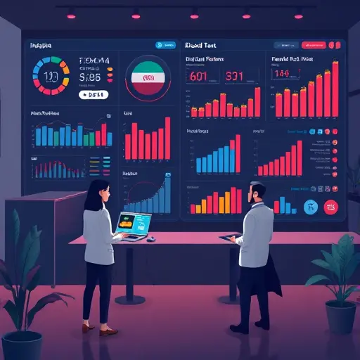 animated illustration of AI analyzing blood test charts (CBC, HbA1c, lipid panel)