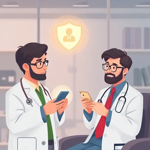 animated telemedicine scene: