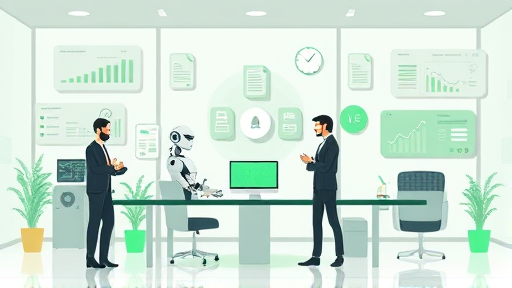 abstract illustration showing multiple AI features: