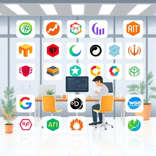 illustration of various unique and colorful AI-