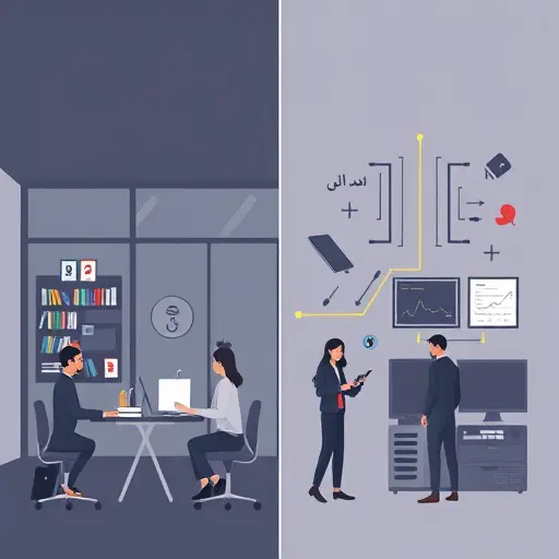 minimalist dark-themed illustration of learning process: few-shot human learning on left with symbols like books and emotions icons, data-
