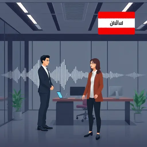 illustration of AI speech-to-text pipeline, waveform to subtitles overlay, Farsi language tag icon, clean tech concept, dark theme, no text