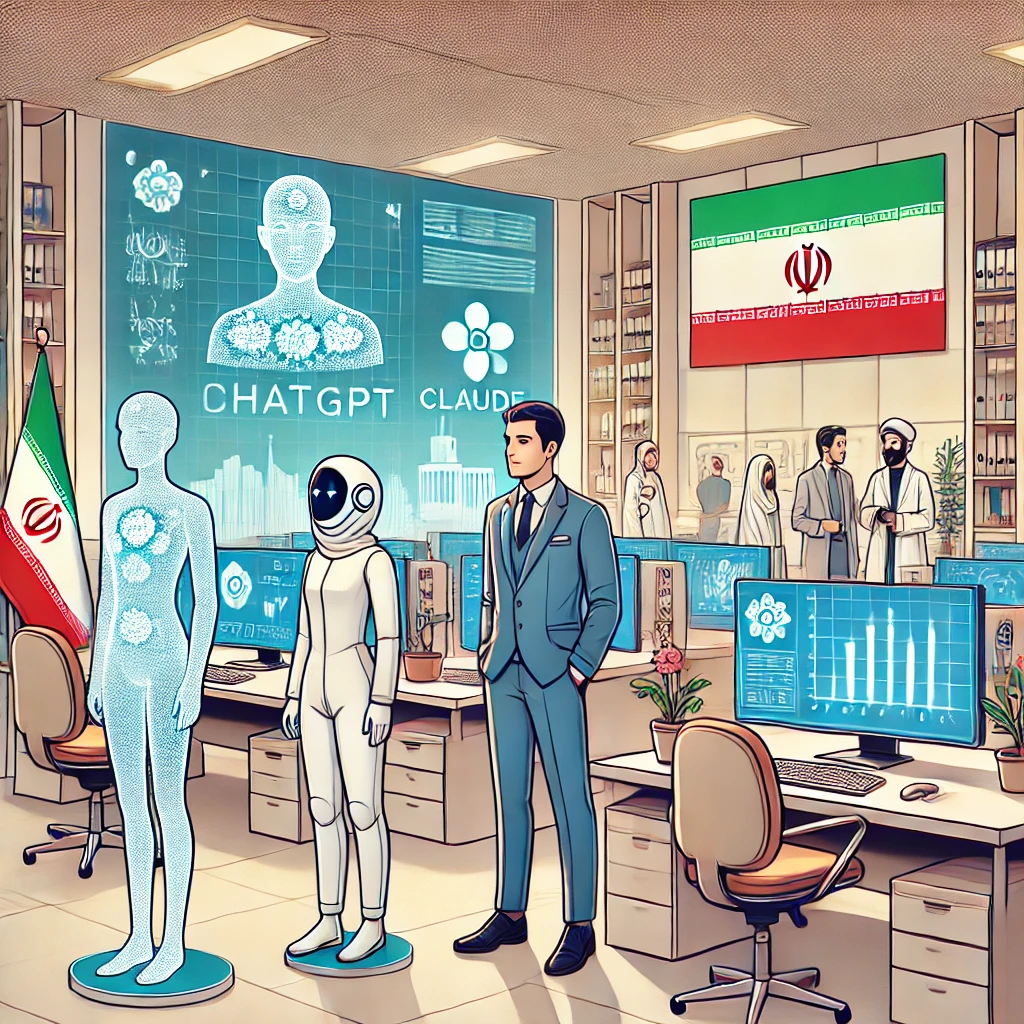 cartoon comparison of three AI models (ChatGPT, Claude, Gemini)